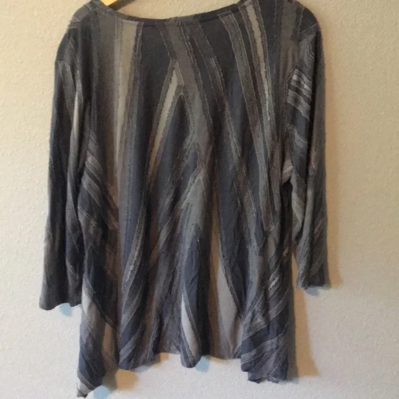 EUC Simply Vera Vera Wang blue stripe blouse XXL - Picture 5 of 8